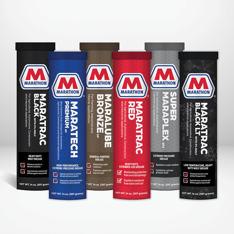 A line of Marathon Grease products.
